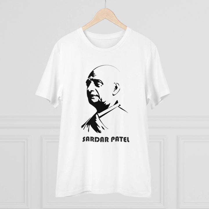 Generic Men's PC Cotton Sardar Patel Printed T Shirt (Color: White, Thread Count: 180GSM)