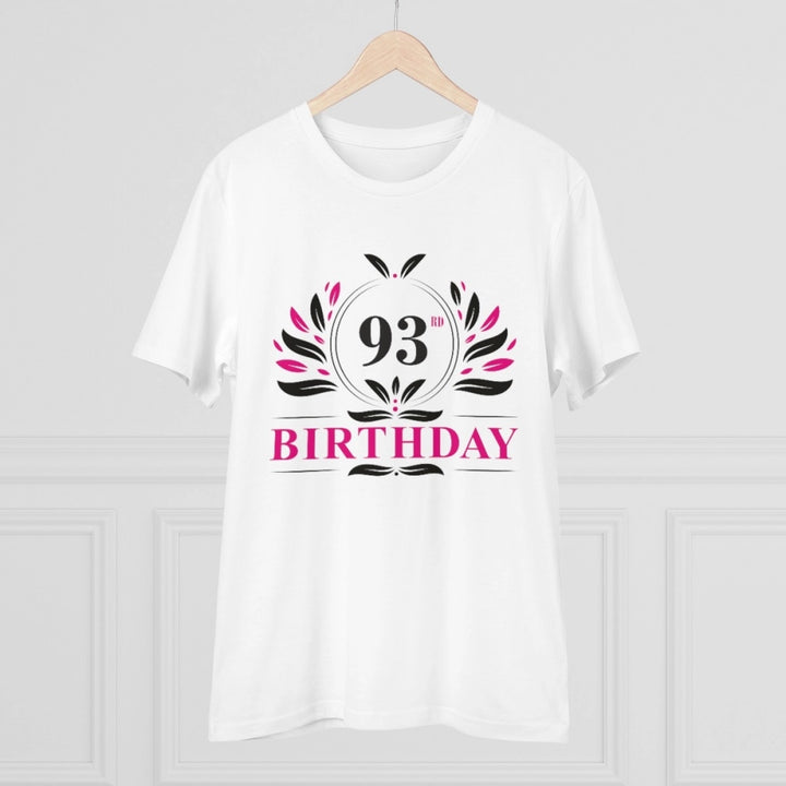 Generic Men's PC Cotton 93rd Birthday Printed T Shirt (Color: White, Thread Count: 180GSM)
