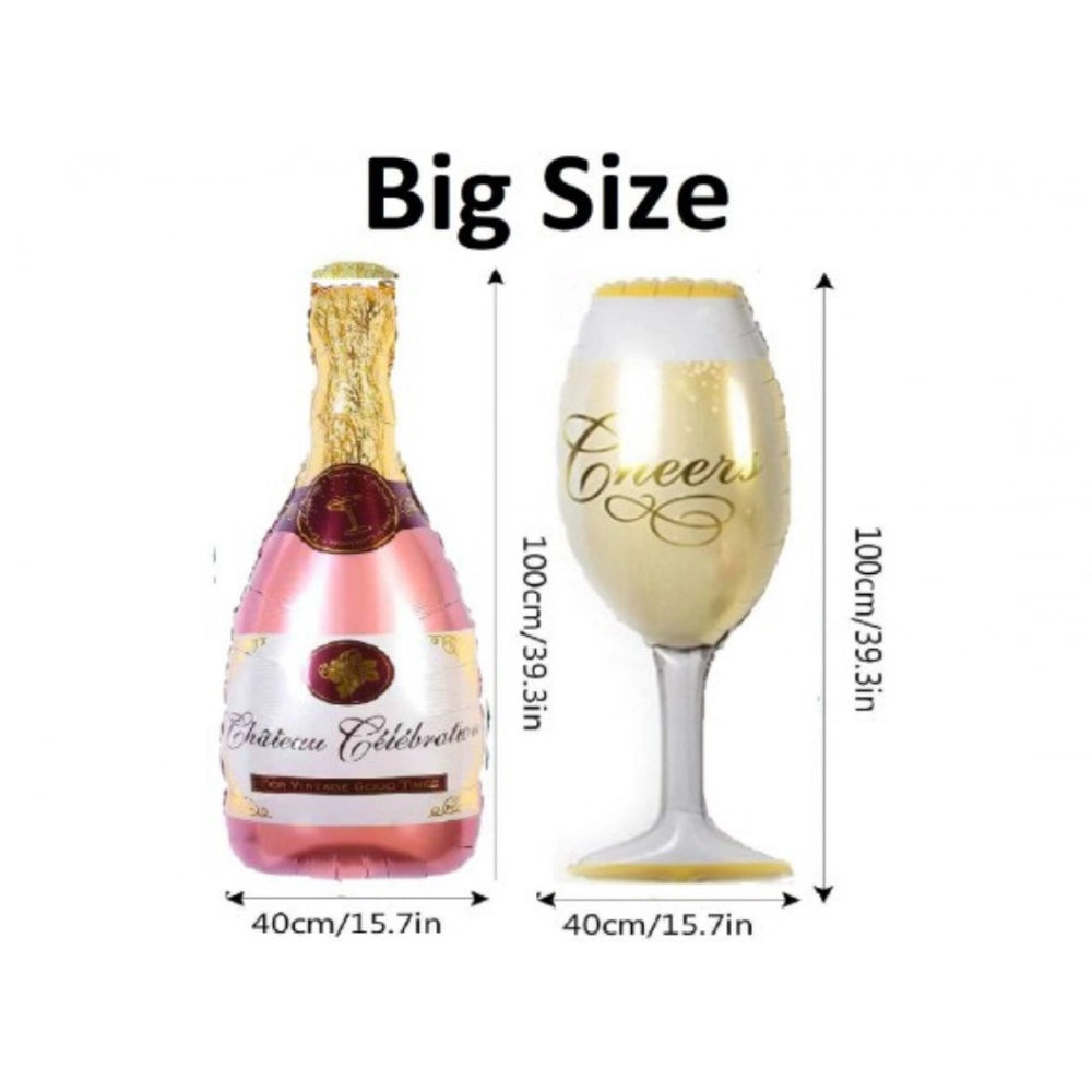 Generic 11Th Anniversary Rose Gold Foil Balloons With Happy Decoration Items Set (Rose Gold)