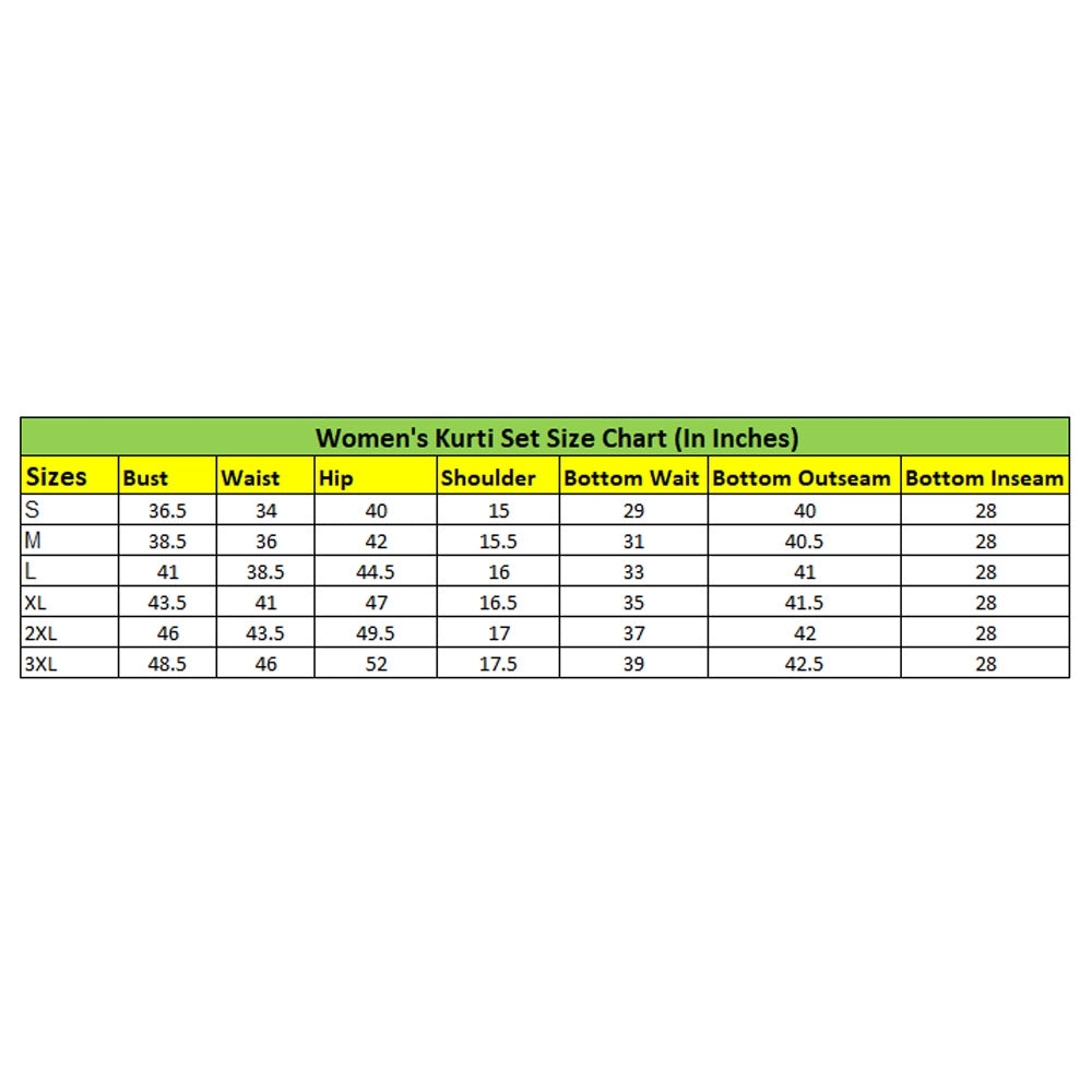 Generic Women's Georgette Embroidery 3-4th Sleeve V-Neck Kurti, Palazzo And Dupatta Set (Morpich)