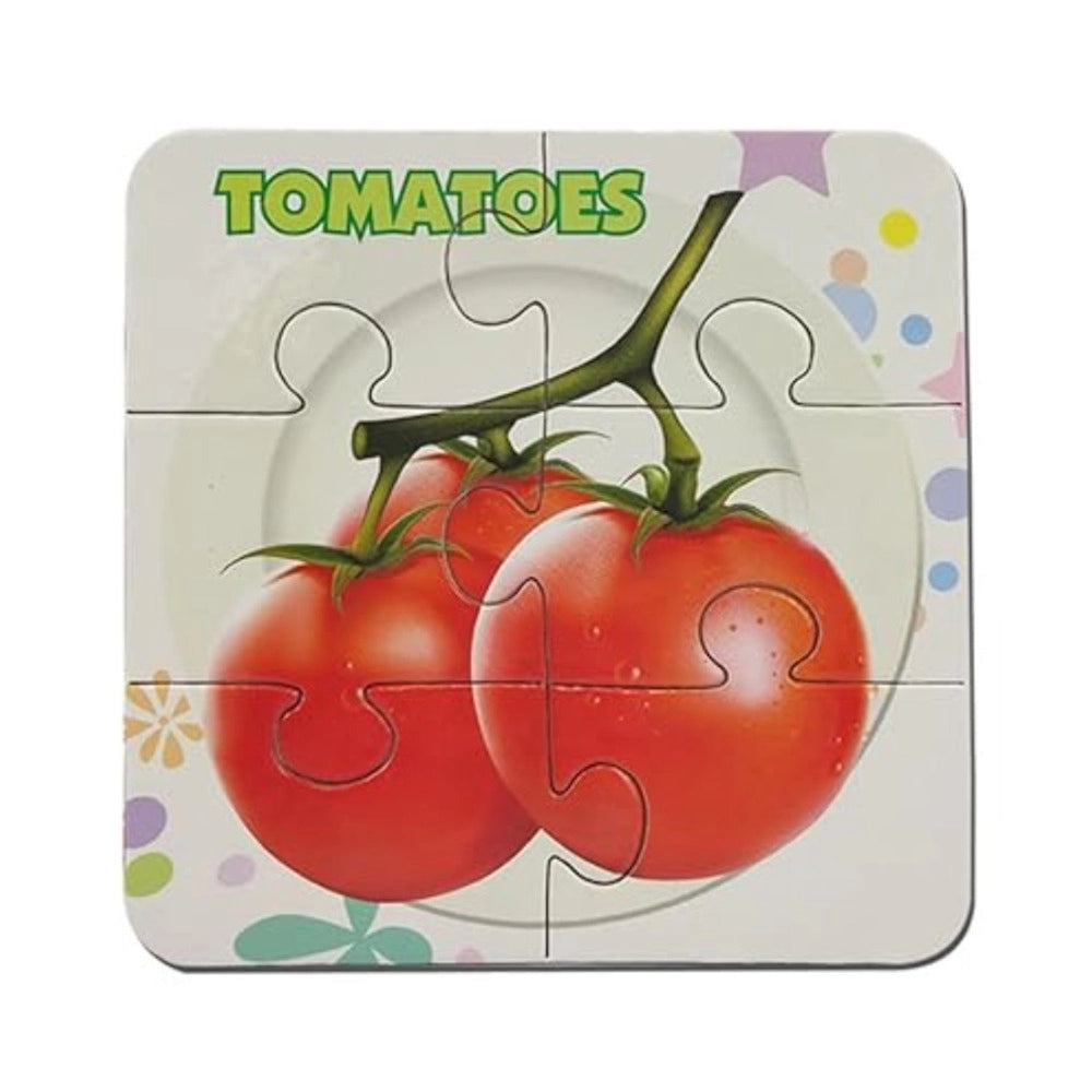 4_Pcs Set Vegetable Puzzles | Cardboard | Educational Toys | 3+ Years