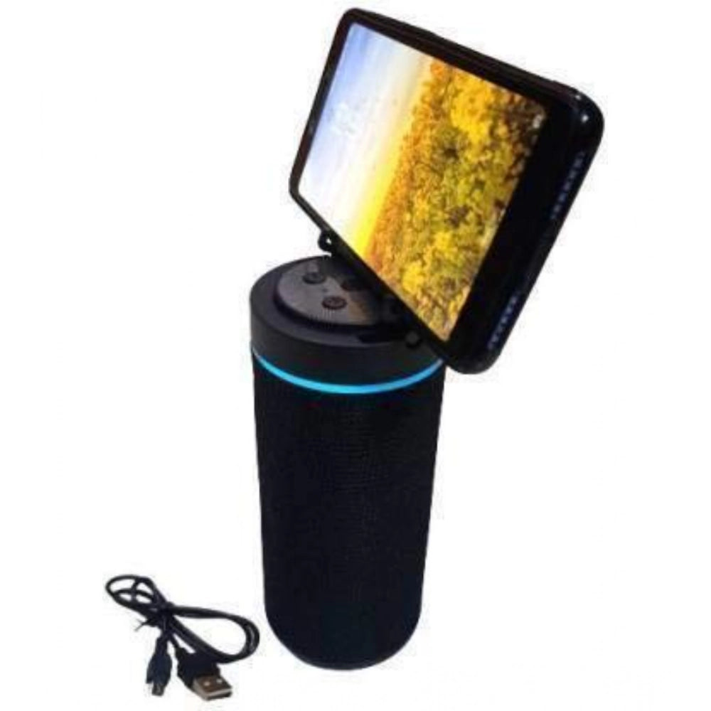 Generic Plastic Rubber Wireless KT125 Bluetooth Speaker (Black)