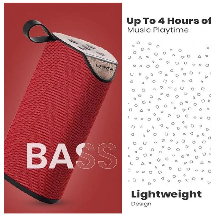 Generic Plastic Rubber Wireless TG111 Bluetooth Speaker (Red)