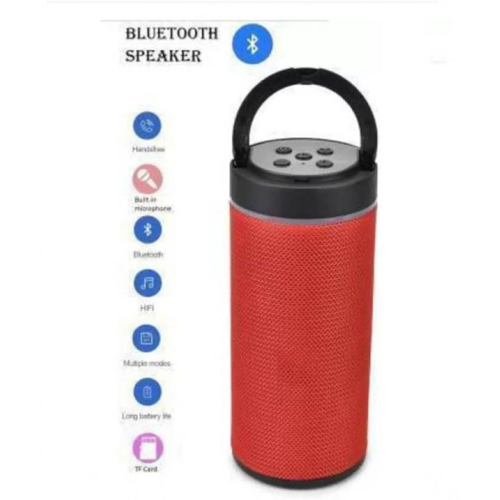 Generic Plastic Rubber Wireless KT125 Bluetooth Speaker (Red)