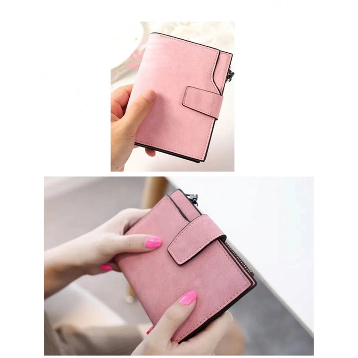 Generic Women's Vegan Leather Small Zipper Wallet (RoseGlod)