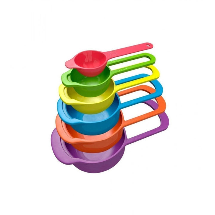 Generic Pack of 4_Colorful Measuring Cup Spoon Set Stackable Kitchen Measuring Cups (Color: Assorted )