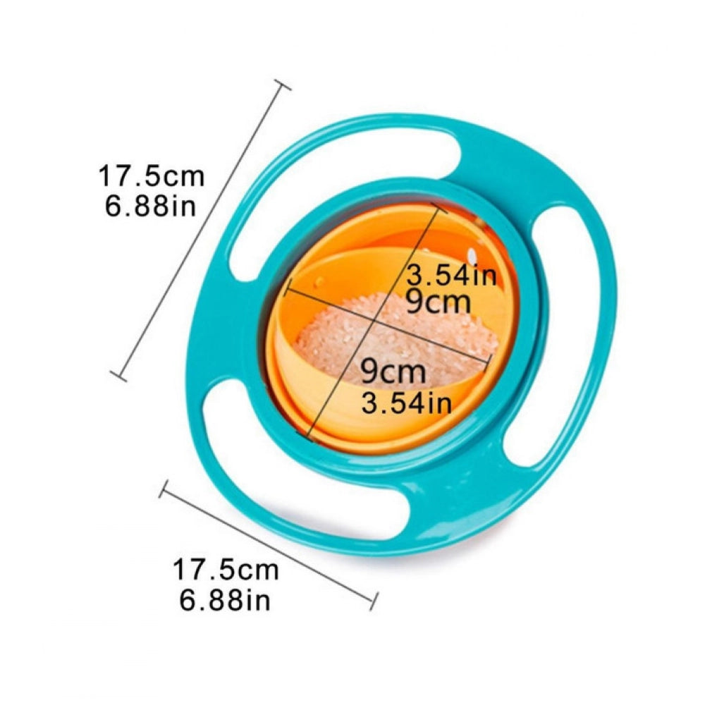 Generic Pack Of 2_Gyro Bowl – Spill-Proof Rotating Fun Bowl for Kids (Color: Assorted )