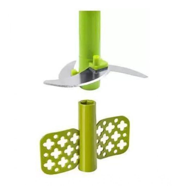 Generic 2-in-1 Manual Smart Chopper – Handy Vegetable And Fruit Processor (Color: Assorted )