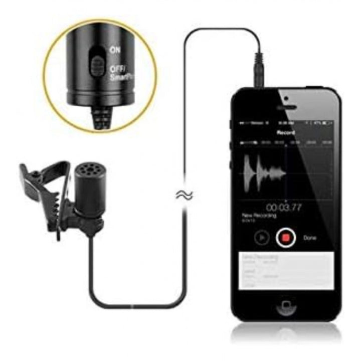 Generic Plastic BOYA BY-M1 Lavalier Condenser Microphone with 20ft Audio Cable