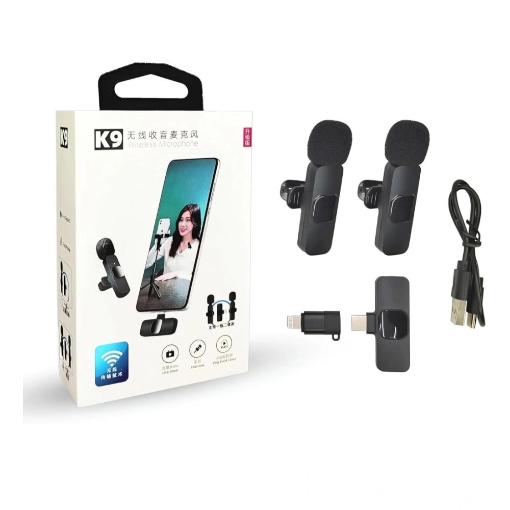 Generic Plastic K9 Microphone, Digital Mini Portable Recording Clip Mic with Receiver
