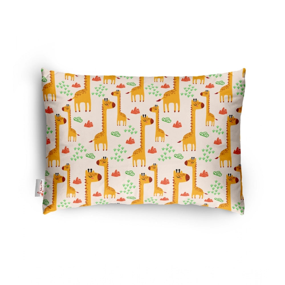Generic Soft Plush Printed Baby Infant Pillow for Kids Age 1 To 5 Years (Mustard)