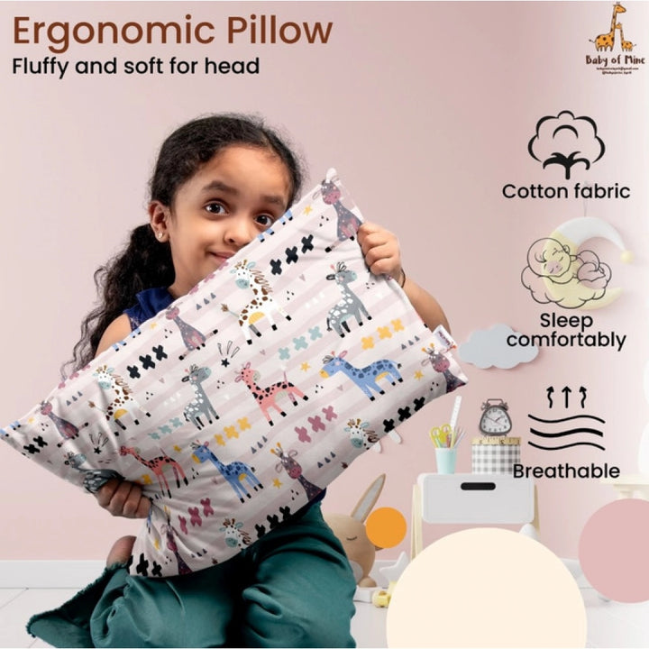 Generic Soft Plush Printed Baby Infant Pillow for Kids Age 1 To 5 Years (Multicolor)