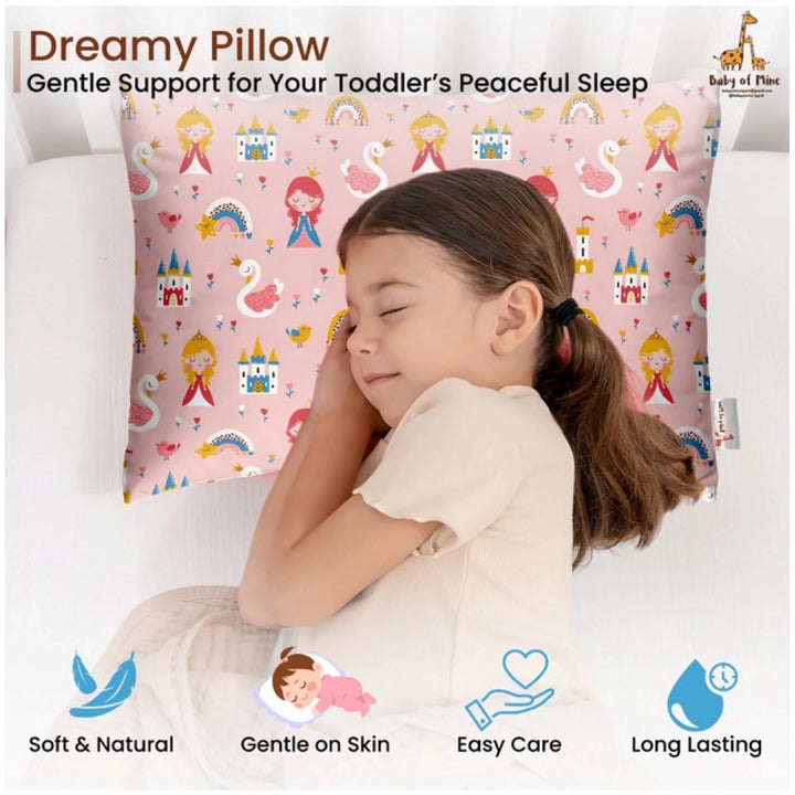 Generic Soft Plush Printed Baby Infant Pillow for Kids Age 1 To 5 Years (Pink)