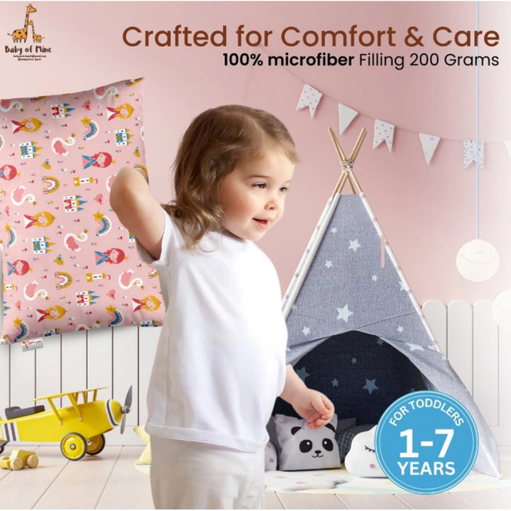 Generic Soft Plush Printed Baby Infant Pillow for Kids Age 1 To 5 Years (Pink)