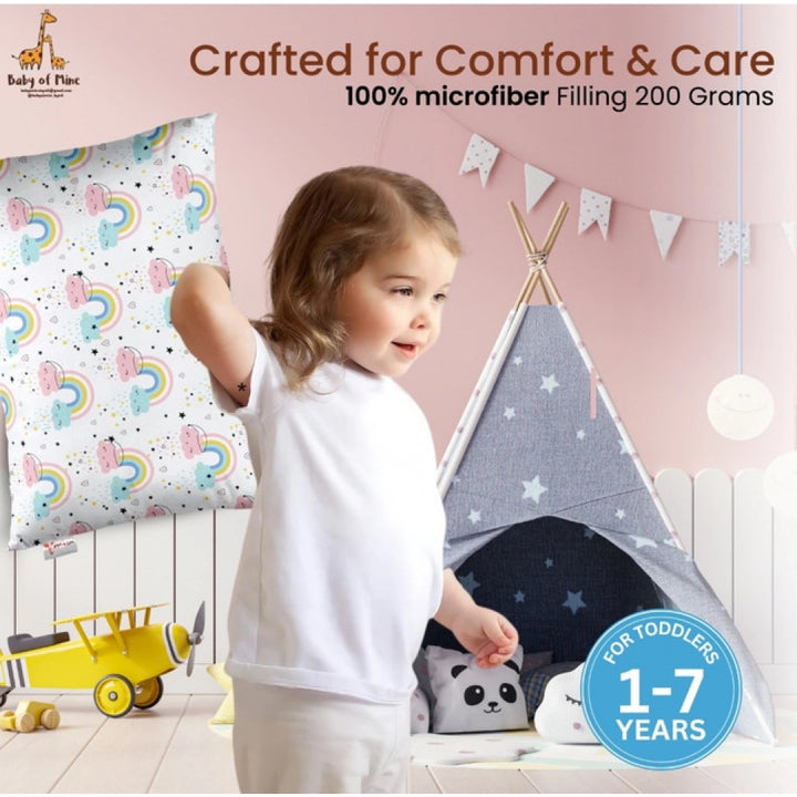 Generic Soft Plush Printed Baby Infant Pillow for Kids Age 1 To 5 Years (White)