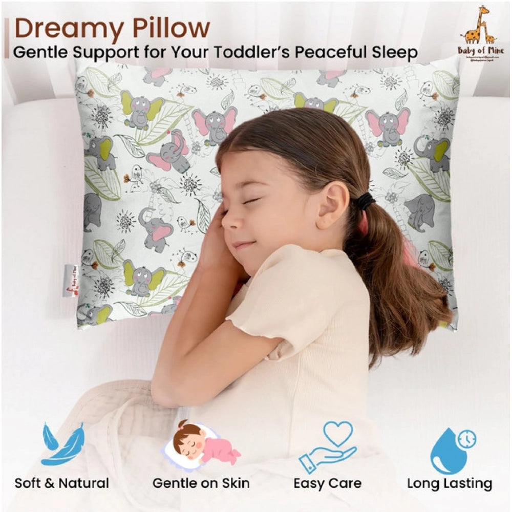 Generic Soft Plush Printed Baby Infant Pillow for Kids Age 1 To 5 Years (Off White)